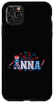 Coque pour iPhone 11 Pro Max Anna Nom personnalisé 4 juillet USA Party