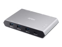 Aten Us3342 - Usb-Växel - 3 X Usb 3.2 Gen 2 + 1 X Usb-C (Strömleverans) - Skrivbordsmodell