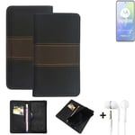 Phone Case + earphones for Motorola Moto G04 Wallet Cover Bookstyle protective