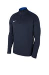 NIKE Unisex Kids Dry Academy 18 Drill Long Sleeve Top, Obsidian/Royal Blue/(White), XS UK