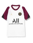 Nike PSG Y NK BRT STRKE Top SS CL T-Shirt Mixte Enfant, White/Bordeaux/Black/(Truly Gold) (Full sponsor-3rd), FR : L (Taille Fabricant : L)