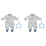 Baby Annabell 706824 Romper Blue-to Fit 43cm Dolls-Set Includes Supersoft Clothes Hanger-Suitable for Children Aged 3+ years-706824 (Pack of 2)