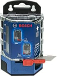 Bosch Professional 1600A01V3J 50 Rechange dans Distributeur, Cutter à Lames trapèzes, Bleu