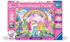 Ravensburger Poney Activity Puzzle pour Enfant 100 pièces avec Bloc d'énigmes, Bande dessinée et Figurine Exclusive Fans de Lissy Pony à partir de 6 Ans, 12004014, Couleurs typiques de la Fantaisie