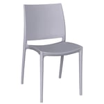 Chaise De Déjeuner Altea Plastique Gris Claire Modèle Confort