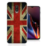 OnePlus 6T kuviollinen silikooni muovinen takasuoja kuori - UK Lippu Monivärinen