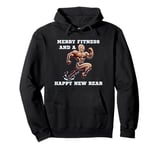 Merry Fitness Happy New Rear Workout Christmas Cookie Pullover Hoodie