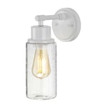 IP44 Wall Light Face Up or Down Bubble Glass Shade White LED E27 60W