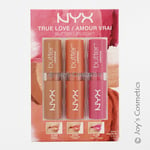 1 NYX Butter Lipstick 3 Piece Set - True Love " BLSSET02 " Joy's cosmetics