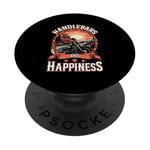 Guidon et Happiness Moto Adventure Tour PopSockets PopGrip Adhésif