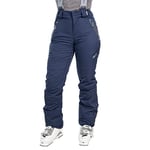 Trespass Marisol Pantalon de Ski imperméable avec Fermetures éclair aux Chevilles et Bretelles Amovibles pour Femmes, Bleu Marine, S