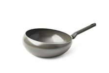 BK Cookware Balans Poêle wok en céramique anti-adhésive 30 cm, adaptée à l'induction, sans PFAS, passe au four jusqu'à 160 °C, passe au lave-vaisselle, grise, Gris