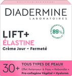 Diadermine - Lift+ Elastine - Crème de Jour Visage - Soin Anti-Rides Ultra Tenseur - Pro-Collagène végétal et actif soja - 89% d'ingrédients d'origine naturelle - Soin Anti-âge - Pot de 50 ml