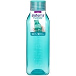 Sistema Square Sports Water Bottle | 725 ml | Leakproof Kids Water Bottle | BPA-Free | Assorted Colours (Not Selectable) | 1 Count