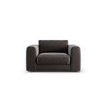 Habitat Ayr Velvet Cuddle Chair - Grey Slate