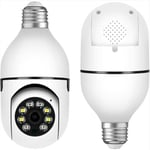 Caméra d'extérieur WiFi avec ampoule, caméra de sécurité intelligente 1080P, caméra d'ampoule sans fil à 360 degrés