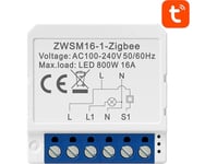 Avatto Intelligent Zigbee Induktiv Strömbrytare Avatto Zwsm16-W1 Tuya