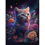 ZEELANNA Chat Diamond Painting Kit Complet, Diamond Painting, Diamant Painting, Peinture Diamant, Broderie Diamant Adulte, Tableau Perle Diamant, Murale Décoration 30x40cm Chat Mignon