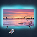 Romwish Ruban LED TV 3M, Bande LED RGB Avec Télécommande,Bandes LED Lumineuse Pour 40-60 Pouces Télévision, USB 5050 Bandes LED Lumineuse Avec 16 Changements De Couleur 4 Modes Pour Chambre