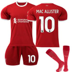 Liverpool Hemma Fotbollströja Barn 23-24 Kit Nr 10 Mac Allister 22