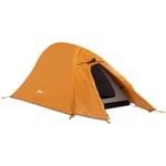 Outsunny Double Layer Camping Tent, 1-2 Man Backpacking Tent with Carry Bag