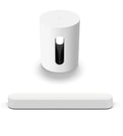 Sonos - Beam White (Gen2) &  Sub Mini  White - Bundle