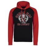 Hybris Cobra Kai - No Mercy Baseball Hoodie (Black-Red,XL)