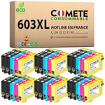 COMETE, Marque Française - 603XL - 30 Cartouches d'encre Compatibles avec Epson 603 XL Etoile de Mer - pour Epson Expression Home XP-2100 XP-2105 XP-2150 XP-2155 (12 Noir, 6 Cyan 6 Magenta, 6 Jaune)