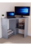 Vida Designs Hetton Corner Computer Desk Storage Office Study Gaming Table