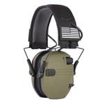 Honeywell DulElectronic Shooting Earmuff,Anti-bruit,Sauna,Téléphone,Amplification du son,Protection auditive,Casque,Pliable - Type WK-Green