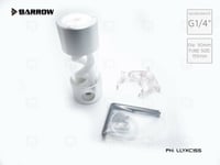 Barrow T-Virus Acrylic White Helix Watercooling Reservoir 205mm - Silver Body