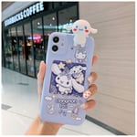 Sanrio Cinnamoroll 3d case för Iphone 14 13 12 11 Pro Max X Xr Xs 7 8 Plus Söt hundbandsbygel Cartoon Cover Lanyard NO mirror and Rope For iPhone 7