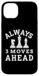 iPhone 14 Plus Always 3 Moves ahead Chess Player King Queen Case