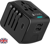 Universal Travel Adaptor Plug UK Worldwide USB Multi-Plug Type C Charger Port