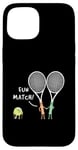 Coque pour iPhone 15 Raquette de sport Fun Match Backhand Raquette de tennis