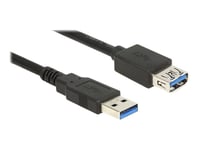 Delock Extension Cable Usb 3.0 - Usb-Förlängningskabel - Usb Typ A (Hane) Till Usb Typ A (Hona) - Usb 3.0 - 2 M - Svart