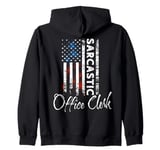 Office Clerk Sarcastic Office Clerk US Flag Office Clerk Zip Hoodie