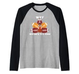 Funny Turkey WTF Where's The Food Thanksgiving Dinner Raglan Baseball Tee