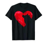 Wolf Heart silhouette Valentine's Day Lover Gift T-Shirt