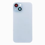 Glass Back For iPhone 15 Blue Battery Door Camera Lens Bezel Magnetism Ring + Me