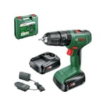 Bosch - Perceuse visseuse a percussion EasyImpact 18V40 + (2xbatterie 2,0Ah) + chargeur AL18V-20 in carrying case