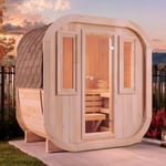 Sauna en fût ScandiCube Mini XXS FinnTherm, 21x13m dim ext (cas échéant incl débord de toit) naturel, 42mm, 2,7m² superficie total