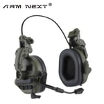 ARM NEXT F30-Casque d'amplification sonore anti-bruit extérieur,protection auditive,cache-oreilles de tir électronique,chasse au laser - Type green