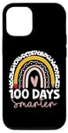 Coque pour iPhone 12/12 Pro 100 Days Smarter Teacher Rainbow, 100e journée d'école