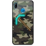 Huawei P20 Lite Svart Mobilskal Med Glas Minecraft