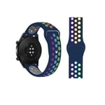 INF Klokkereim silikon Blå 22 mm Samsung Galaxy Watch 3 45mm/Gear S3 Classic, Huawei Watch 3, Honor Watch GS 3, Xiaomi Watch S1, Garmin Vivoactive 4/Venus 2, Fossil Gen 5 Carlyle