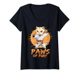 Womens Paws of Fury V-Neck T-Shirt