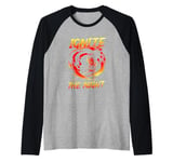 Women Fire Spinner Ignite The Night Fire Spinning Raglan Baseball Tee