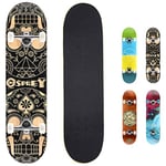 Skateboard Osprey complet débutants double kick trick, 31 x 8”, deck érable