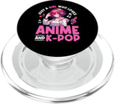 Just a Girl Who Loves Anime and K-Pop Anime Merch Japanese PopSockets PopGrip for MagSafe